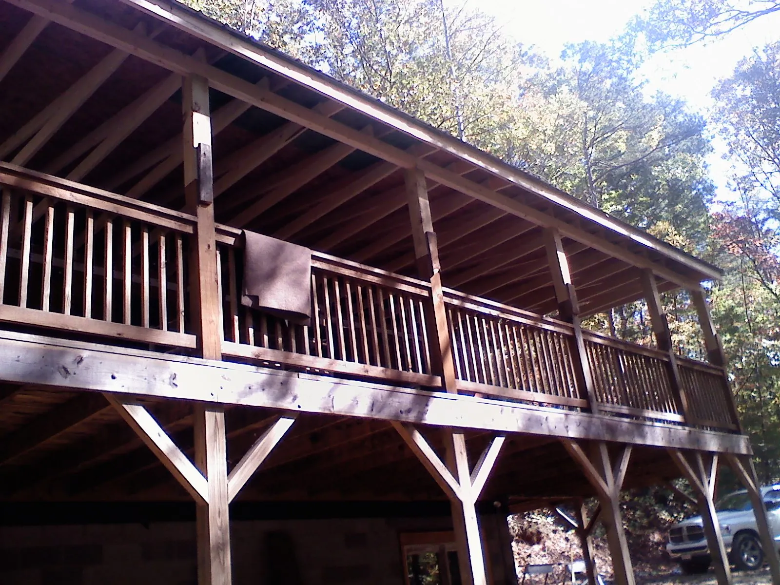 Timber framing under a new elevated porch and deck — Roof Leak Repair in Ware Shoals by Roofing Brothers